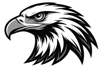 Fierce Eagle Head Mascot Vector Illustration for Sports Logos
