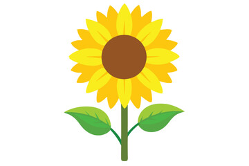 Bright Sunflower Vector Illustration for Floral and Botanical Art