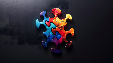a colorful logo of autism with autism , autism awareness , Can be used for banners, backgrounds, badge, icon, medical posters, brochures, print and health care awareness campaign for autism 