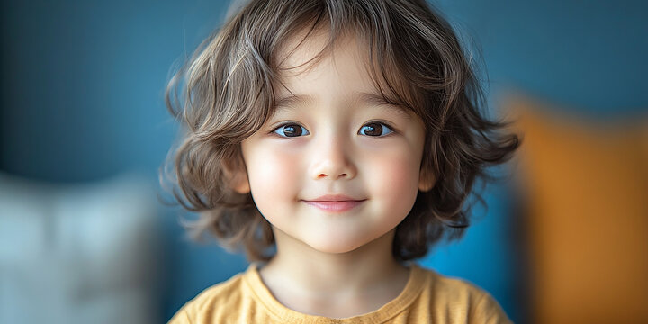Portrait of an asian child looking at the camera