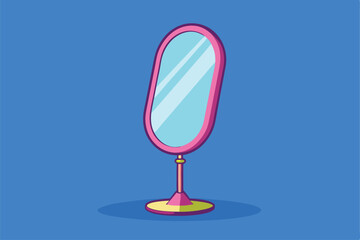 Elegant Mirror Clipart Vector Illustration for Home Decor Design