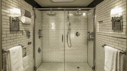 Elegant Modern Shower Design in Luxurious Bathroom