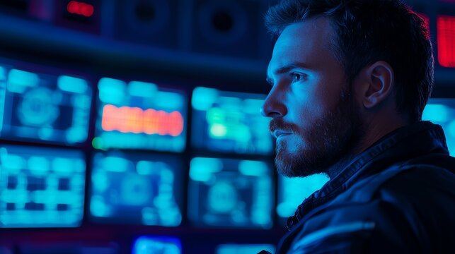 An automation engineer in side profile