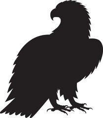 The silhouette of wild eagle vector art
