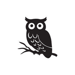 Mysterious Owl Silhouette in Flight
