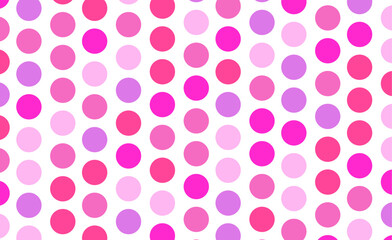 pink polka dots background, Seamless pattern with pink and blue circles