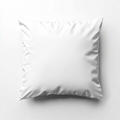 Obraz premium Soft White Decorative Pillow on Background