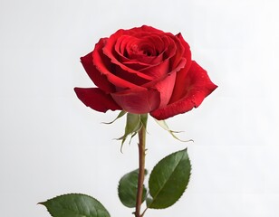 Fototapeta premium red rose on a white background