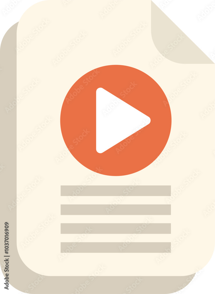 Poster digital document is showing a video file icon with a play button