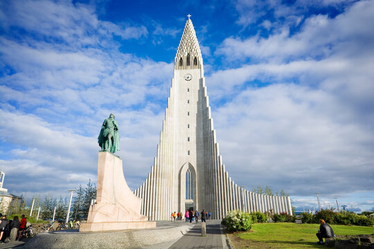 Hallgr&iacute;mskirkja - Lutheran parish church in Reykjav&iacute;k, Iceland. It is the largest church on the island.
