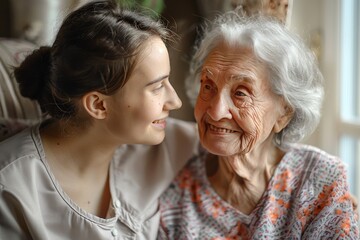 Kindness of the caregiver: caring for an elderly woman