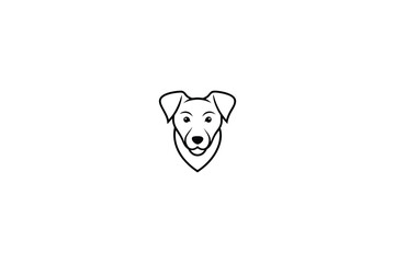 Dog on White Background | Friendly and Playful Pet Illustration