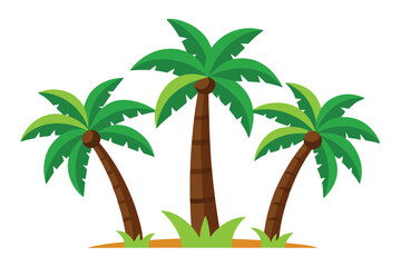 Jungle Palm Trees Cartoon Vector for Tropical and Outdoor Art
