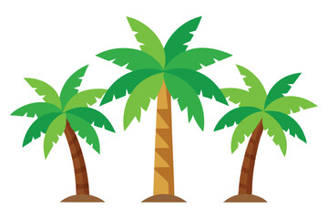 Jungle Palm Trees Cartoon Vector for Tropical and Outdoor Art