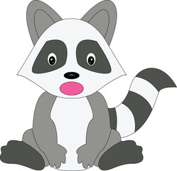 Racoon Animal Cute Illustration