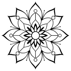 Mandala Silhouette vector