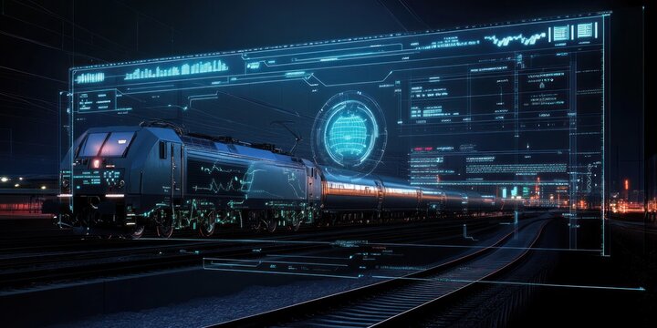 Virtual interface managing railway system networks with AI