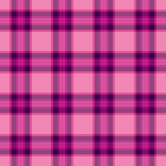 Mockup pattern texture fabric, pano check seamless tartan. Conceptual textile vector background plaid in pink and magenta colors.