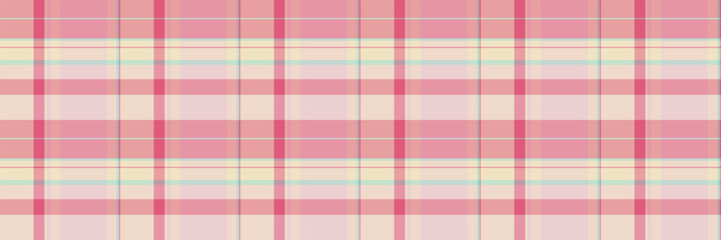 Easter fabric tartan plaid, dye vector background texture. Trousers pattern check seamless textile in light and red colors.