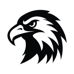 eagle head silhouette vector illustration