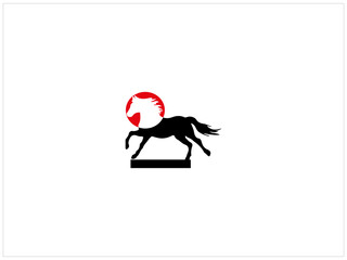 HORSE logo design ,vector, icon , illustration and isolate template .
