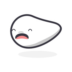 Cute Cartoon ghost Flying Halloween illustration