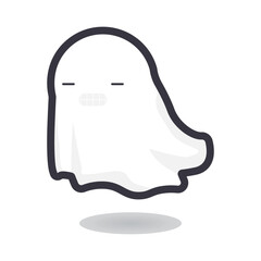 Cute Cartoon ghost Flying Halloween illustration