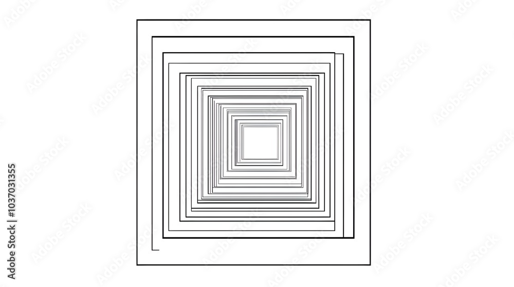 Poster minimalist collection of square line frames with clean lines and subtle inner detailing