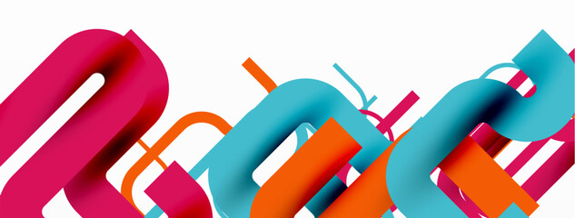 Wave lines minimal abstract background