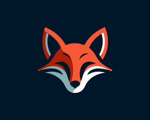 Obraz premium Colorful fox logo design icon symbol vector illustration