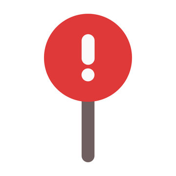 recommend clip art: Exclamation mark banner. Attention, warning, caution, error concepts. Flat vector design isolated illustration.