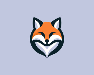 Colorful fox logo design icon symbol vector illustration