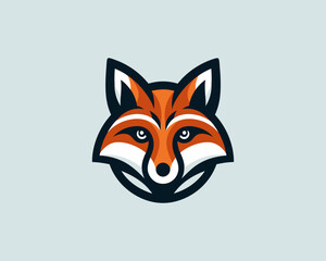 Colorful fox logo design icon symbol vector illustration