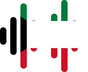 Kuwait flag on Audio Wave icon