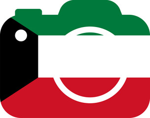 Kuwait Flag On Camra Icon