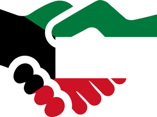 Kuwait Flag on Handshake icon