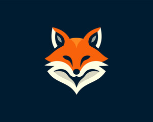 Obraz premium Colorful fox logo design icon symbol vector illustration