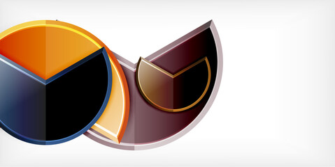 Trendy round shapes with triangular angle design element. Vector Illustration For Wallpaper, Banner, Background, Card, Book Illustration, landing page