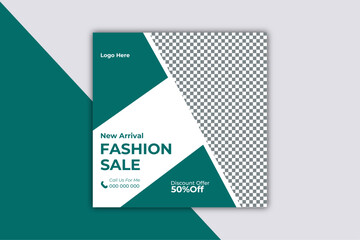 Digital business marketing banner for social media post template.