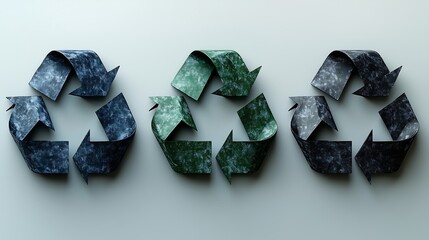 Versatile set of recycle icons suitable for eco-friendly product labeling and green marketing.Generative AI,エコフレンドリーな製品ラベリングとグリーンマーケティングに適した多用途リサイクルアイコンセット