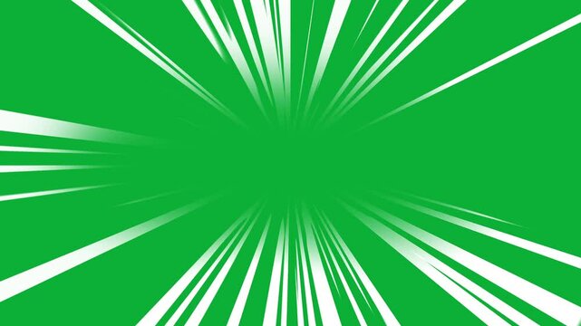 Anime mangga style comic speed line background animation on green screen, flash action, concentrated lines. Blast zap lightning bolt explosion excitement abstract background, Posters, Banner Samples