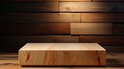 Fototapeta premium A light wooden tabletop with visible wood grain patterns.