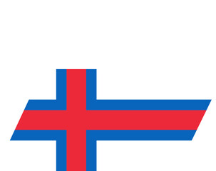 Naklejka premium Folder Shape Of Faroe Island Flag