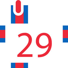 Faroe Island Flag On Date in Calender icon