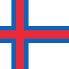 Obraz premium Faroe Island Flag Square Icon
