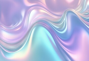Obraz premium Abstract pastel waves with soft sheen and fluid movement for modern design