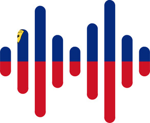 Liechtenstein flag on Audio Wave icon