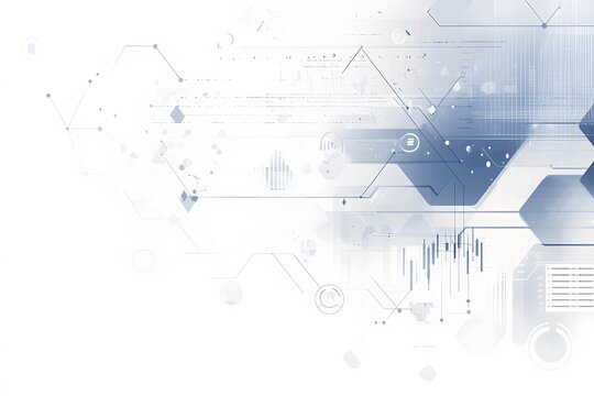 Abstract Technology Background with Geometric Shapes and Lines