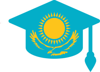 Kazakhstan flag on Degree Cap Icon