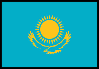 Kazakhstan Flag rectangle Icon